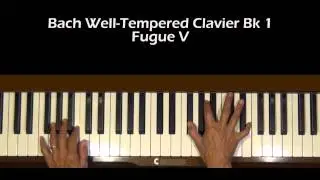 Bach Fugue No. 5 in D Major (WTC Bk 1) Piano Tutorial