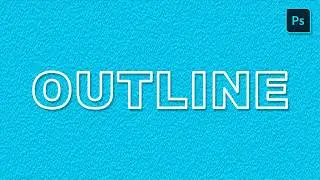 How to outline text in photoshop with no fill