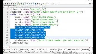Python example to create a file and retrieve and process its data