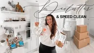 DECLUTTER MY KITCHEN TO MOVE! | Speed Cleaning & Decluttering Motivation 🧺🫧