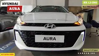 Hyundai Aura 😍 SX 1.2 CNG 2024 | Review 💫 Features, Specs & Prices | Best CNG Sedan?