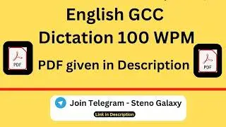 GCC English Dictation 100 WPM || English General || #gccdictations #gcc