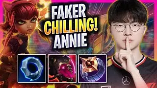 FAKER CHILLING WITH ANNIE! - T1 Faker Plays Annie MID vs Twisted Fate! | Season 2025