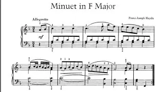 Minuet in F Major – Joseph Haydn  - 12 Minuets Hob. IX-8