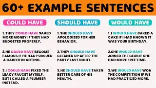 SHOULD HAVE | COULD HAVE | WOULD HAVE - English Grammar Lesson | 60 plus Example Sentences