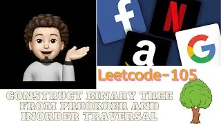 Construct Binary Tree From Preorder And Inorder Traversal￼-(Microsoft, Amazon):Live Coding 🧑🏻‍💻