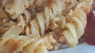 Готовлю ужин ,макароны с мясом