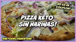 PIZZA BAJÍSIMA EN CARBOHIDRATOS SIN HARINA DE ALMENDRAS | KETO CHICKEN CRUST PIZZA DIETA CETOGÉNICA