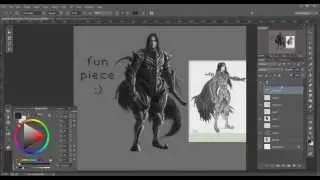 Dragon Slayer - Dark - WIP (timelapse) [pt 1] - corel painter + PS