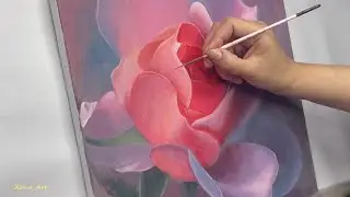 Beautiful Rose Painting / Easy Acrylic Painting Step by Step #218