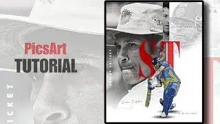 Cricket Poster Design with PICSART | Photo editing Tutorial | Cricket Poster Design