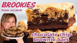 Brookies (Cookie + Brownie Bars) — Fudgy, Gooey, From Scratch