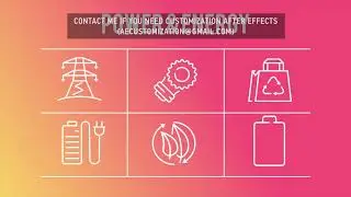 Power And Energy - 50 Thin Line Icons | After Efects Project Files - Videohive template