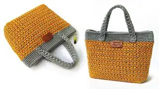 MAKE AN EASY CROCHET BAG FOR BEGINNERS WITH A BEAUTIFUL CROSS MOTIF