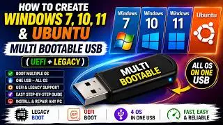 How to Create Window 7, 10 and Ubuntu Multiple Bootable  UEFI & Legacy Operating Systems on One USB