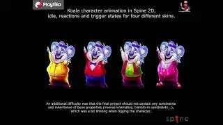 Koala character animation in Spine 2D 