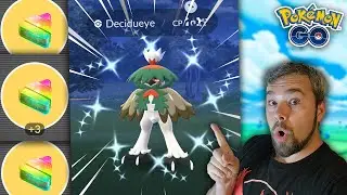 Shiny Hisuian Decidueye Raid Day! So many XL Rare Candies! (Pokémon GO)