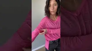 Fuchsia Burnout Dolman Sleeve Try-On