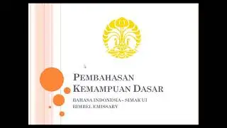 Pembahasan Bahasa Indonesia SIMAK UI ke-1