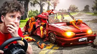 The guys in the VAZ-2115 crashed on the highway...! | BeamNG.drive