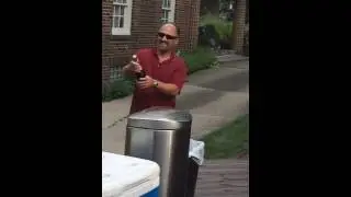 Brad opening champagne
