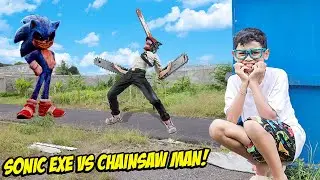 BOCIL DIKEJAR SONIC EXE YANG MARAH, UNTUNG ADA CHAINSAW MAN DATANG SELAMATKAN BOCIL!!!
