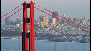 San Francisco, Embarcadero and Golden Gate Bridge 360 Video