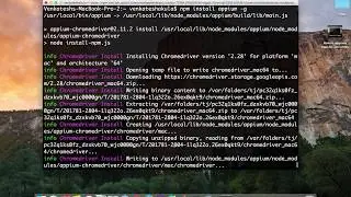 [Appium Setup] How to Install | Uninstall Appium in Mac using npm in Terminal?