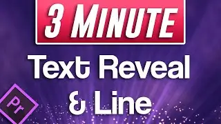 Premiere Pro : How to Create a Text Reveal with Vertical Line (Fast Tutorial)