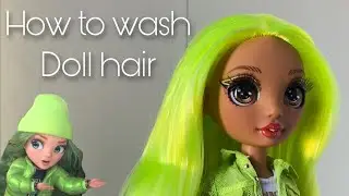 How to wash doll hair | Remove gel from 