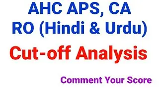 AHC RO APS CA 2021 2022 Expected CUTOFF