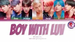 BTS (방탄소년단) - Boy With Luv (작은 것들을 위한 시) feat. Halsey (Color Coded Lyrics Eng/Rom/Han/가사)