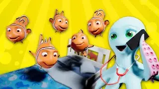 Beş Küçük Balık | Çocuk Şarkısı Türkçe 5 Küçük Balık Çizgi Film Bebek Şarkıları