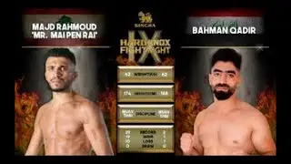 ABSOLUTE Muay Thai war!  Majid Rahmoud VS Bahman Qadir Hard Knox fight night, Lebanon VS Iraq