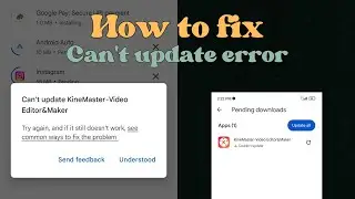 How To Solve Can't Update App Problem On Play store | Couldn't update app problem solve | Play store