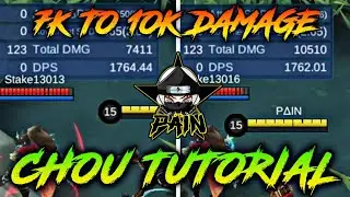 Chou Tutorial | Ulti + Basic Attack Combo | 7k to 10k damage | MOBILE LEGENDS