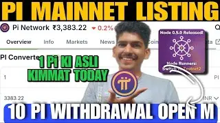 Pi network Listed ₹3171 | Open Mainnet Withdrawal Latest update today | Pi coin Price app new news