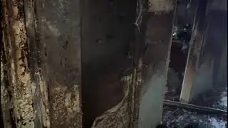 Кадры с места пожара в Охотске