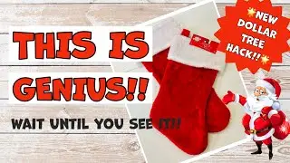 Grab One Dollar Tree Stocking  - This Christmas Hack is AMAZING!! DOLLAR TREE HACK !
