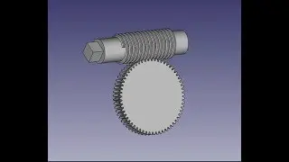 FreeCad Шестерни червячная пара