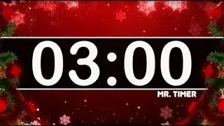 3 Minute Timer with Christmas Music! Countdown Timer for Kids! Festive Holiday Instrumental!