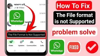 How To Fix WhatsApp The file format is not supported Problem 2025?whatsapp file format not supported