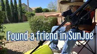 Using the SunJoe Scarifier to Transition the lawn   #sunjoe #scarifer #transitioninglawn