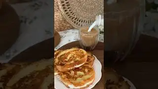 Гренки с творогом на завтрак☕️