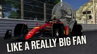 F1 Car But A Giant Fan Is Strapped To It