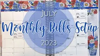 July Budget | Bills Setup in my Budget Planner | Kaycee Leigh Design