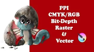 KRITA 4.4.3 ANSWERING YOUR QUESTIONS: PPI, CMYK, RGB, Bit-Depth, Raster and Vector images.