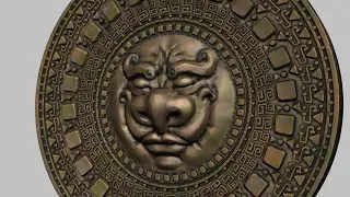 Sculpting and Texturing Sun-Dial/Ancient coin/ old currency in minutes (Zbrush)