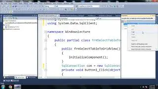 Mehraj Tutorials: Select Table From SQL Using C-Sharp