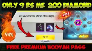 FREE PREMIUM+ BOOYAH PASS + 9 RS airdrop & 200 diamond || season 8 booyah pass tricks #3treanding